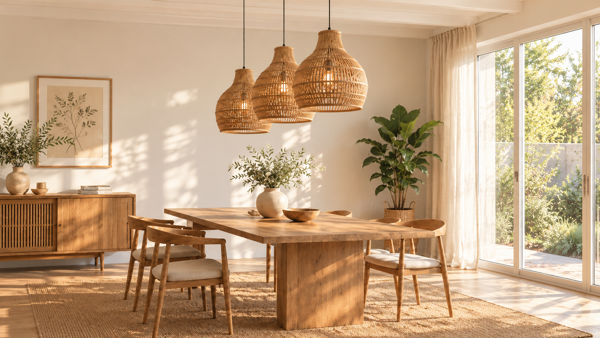 Luminaires en rotin : nos idées pour une ambiance chaleureuse