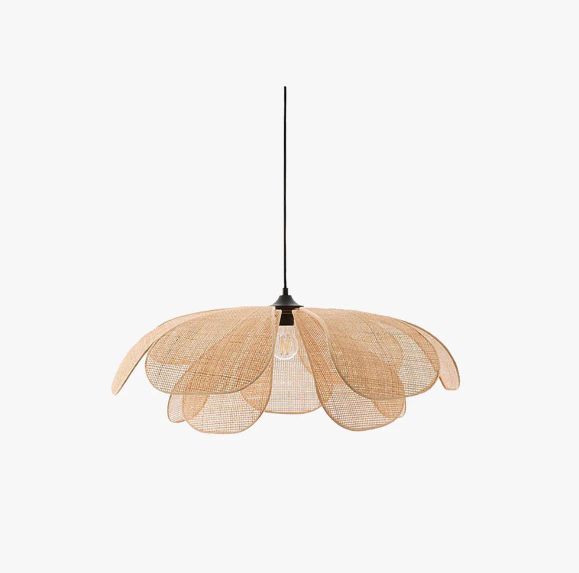 Suspension Rotin Fleur