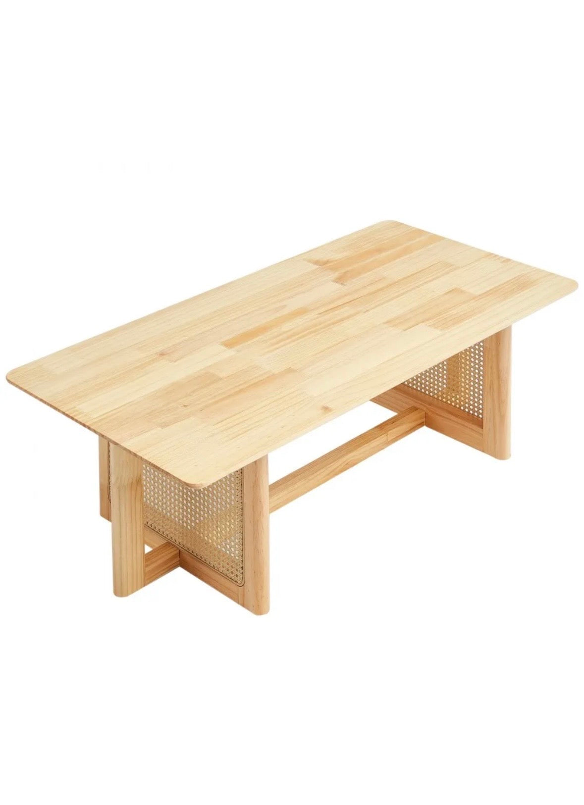 Table basse en Rotin et Bois d’Hévéa